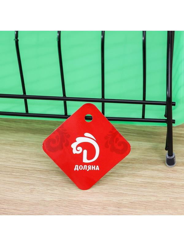 Сушилка для тарелок с поддоном Доляна, на 12 предметов, цвет чёрный, поддон МИКС