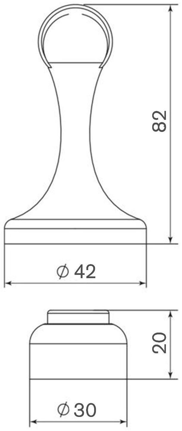 Упор дверной, магнитный LOCKLAND, нержавеющая сталь