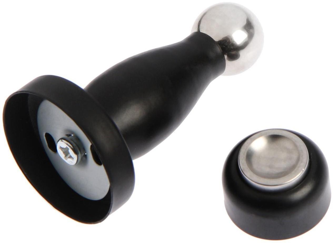 Упор дверной, магнитный LOCKLAND, цвет черный