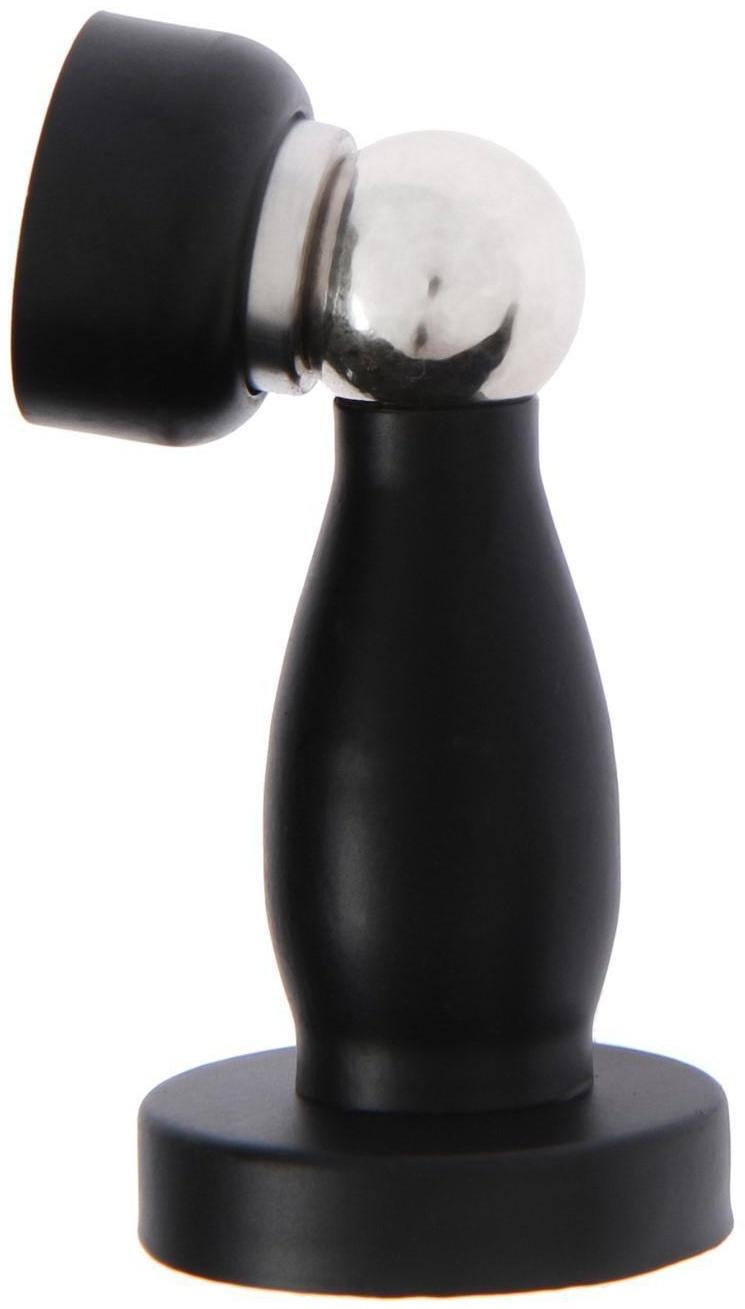 Упор дверной, магнитный LOCKLAND, цвет черный