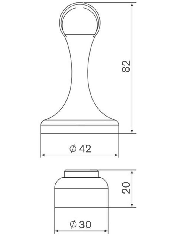 Упор дверной, магнитный LOCKLAND, цвет античная бронза