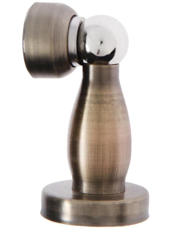 Упор дверной, магнитный LOCKLAND, цвет античная бронза