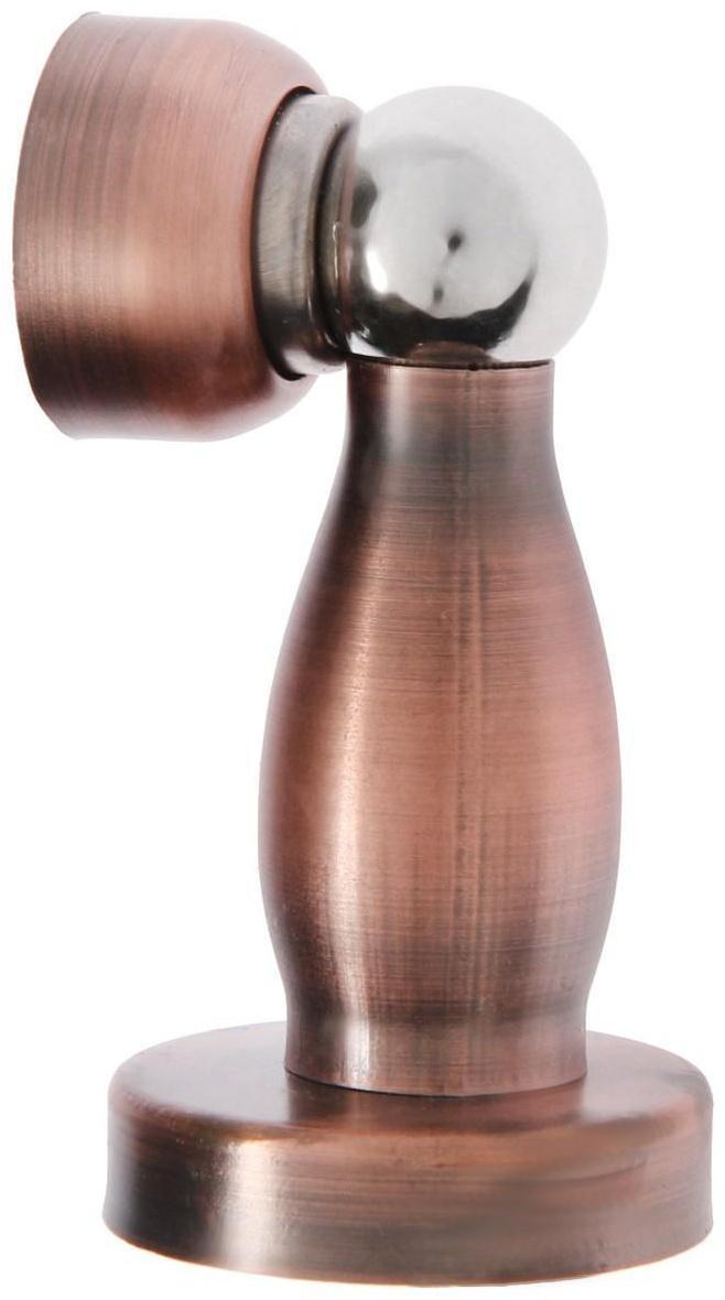 Упор дверной, магнитный LOCKLAND, цвет античная медь