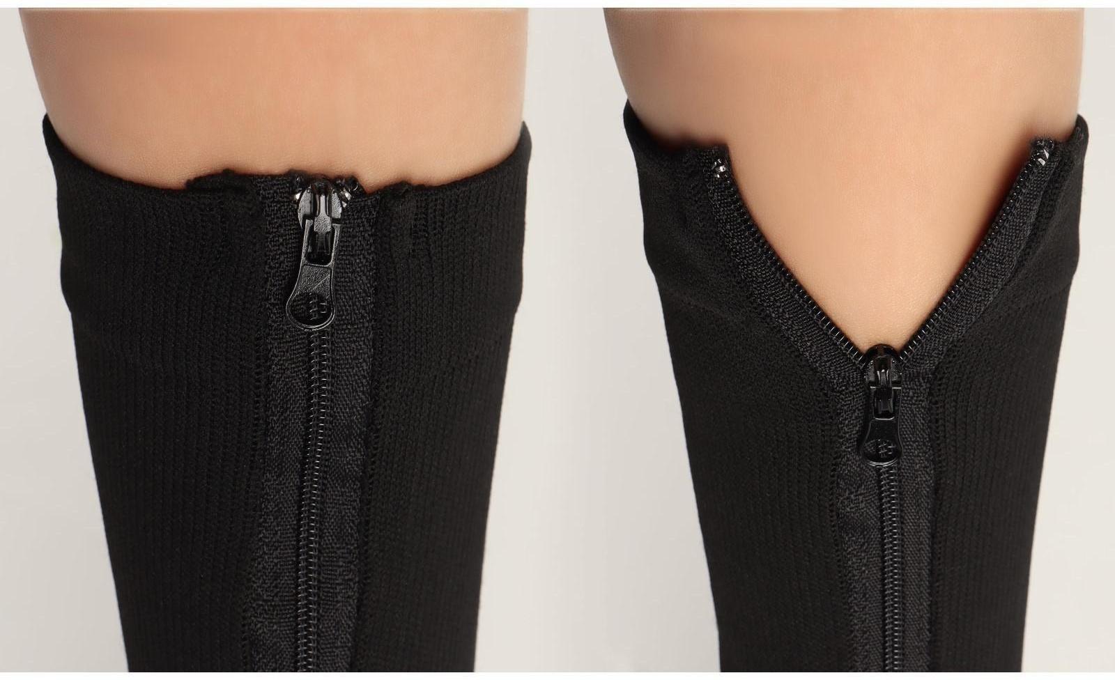 Чулки утягивающие, S-M р-р, пара, цвет чёрный