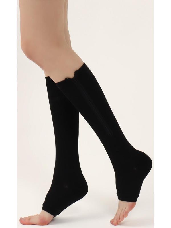 Чулки утягивающие, S-M р-р, пара, цвет чёрный