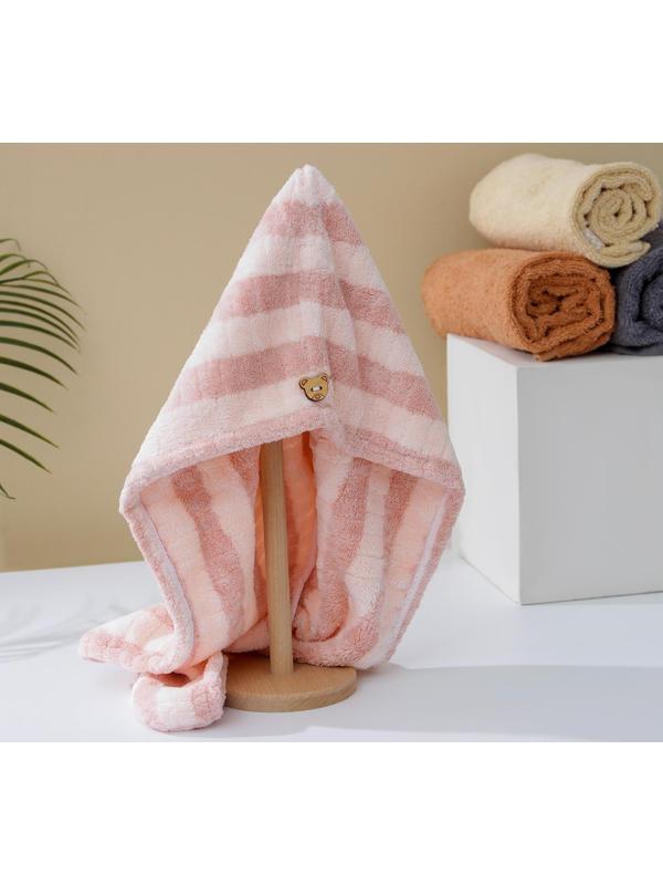 Чалма для сушки волос Доляна, микрофибра, с пуговкой, цвет МИКС