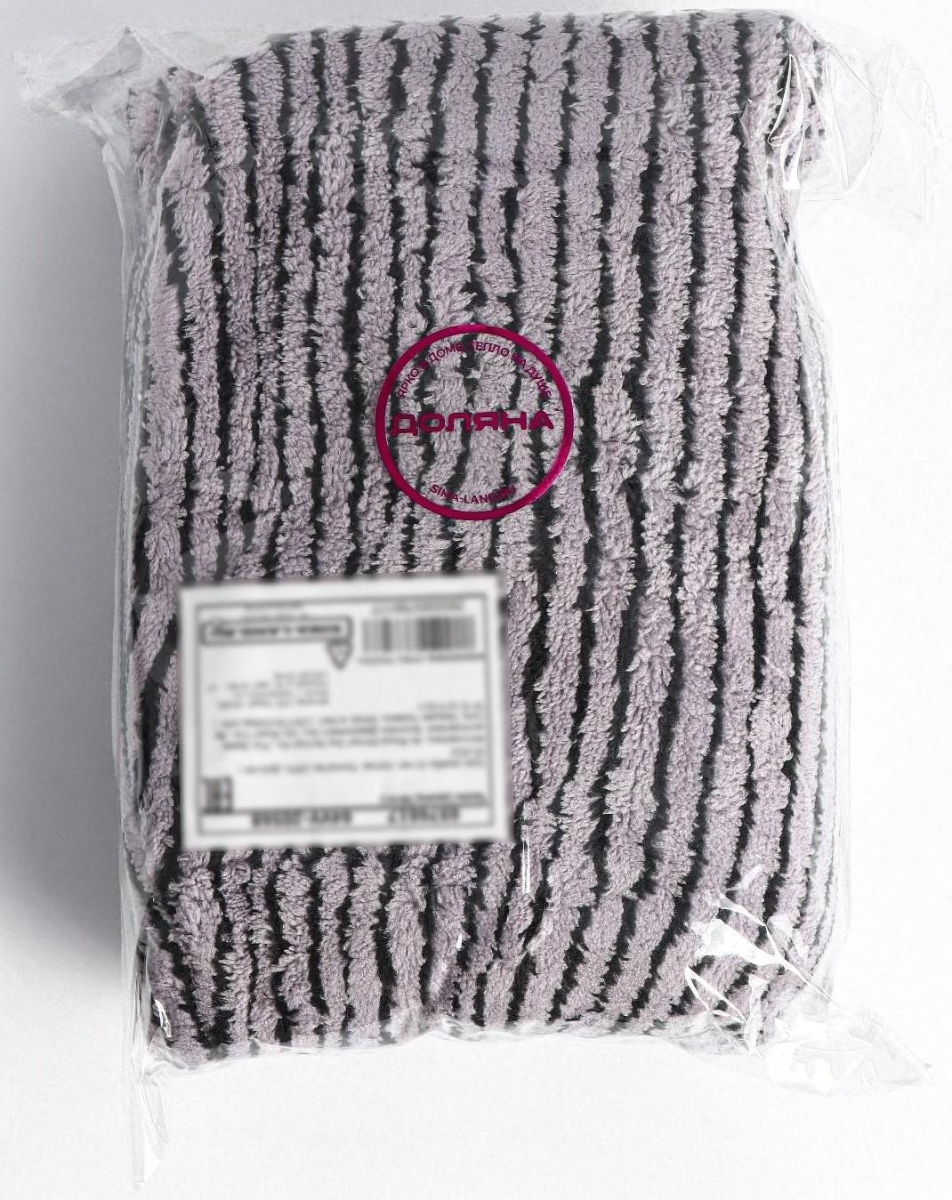 Чалма для сушки волос Доляна, микрофибра, с пуговкой, цвет МИКС