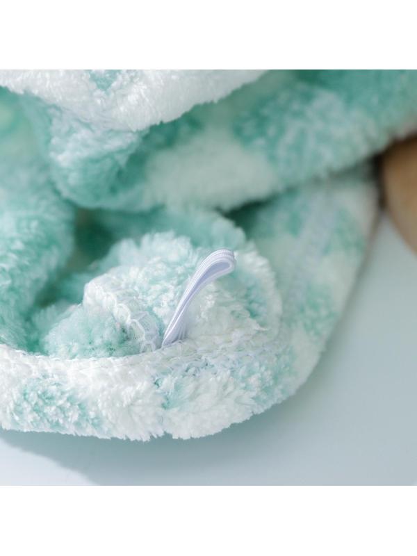 Чалма для сушки волос Доляна, микрофибра, с пуговкой, цвет МИКС