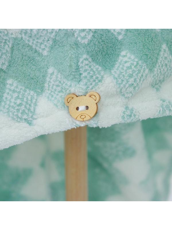 Чалма для сушки волос Доляна, микрофибра, с пуговкой, цвет МИКС