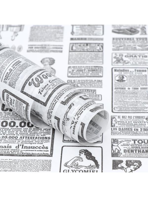 Бумага силиконизированная «Газета», для выпечки, 0,38 х 5 м