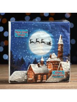 Новогодние салфетки бумажные New Line Design Новогодняя сказка, 3 слоя, 33*33 см, 20 листов