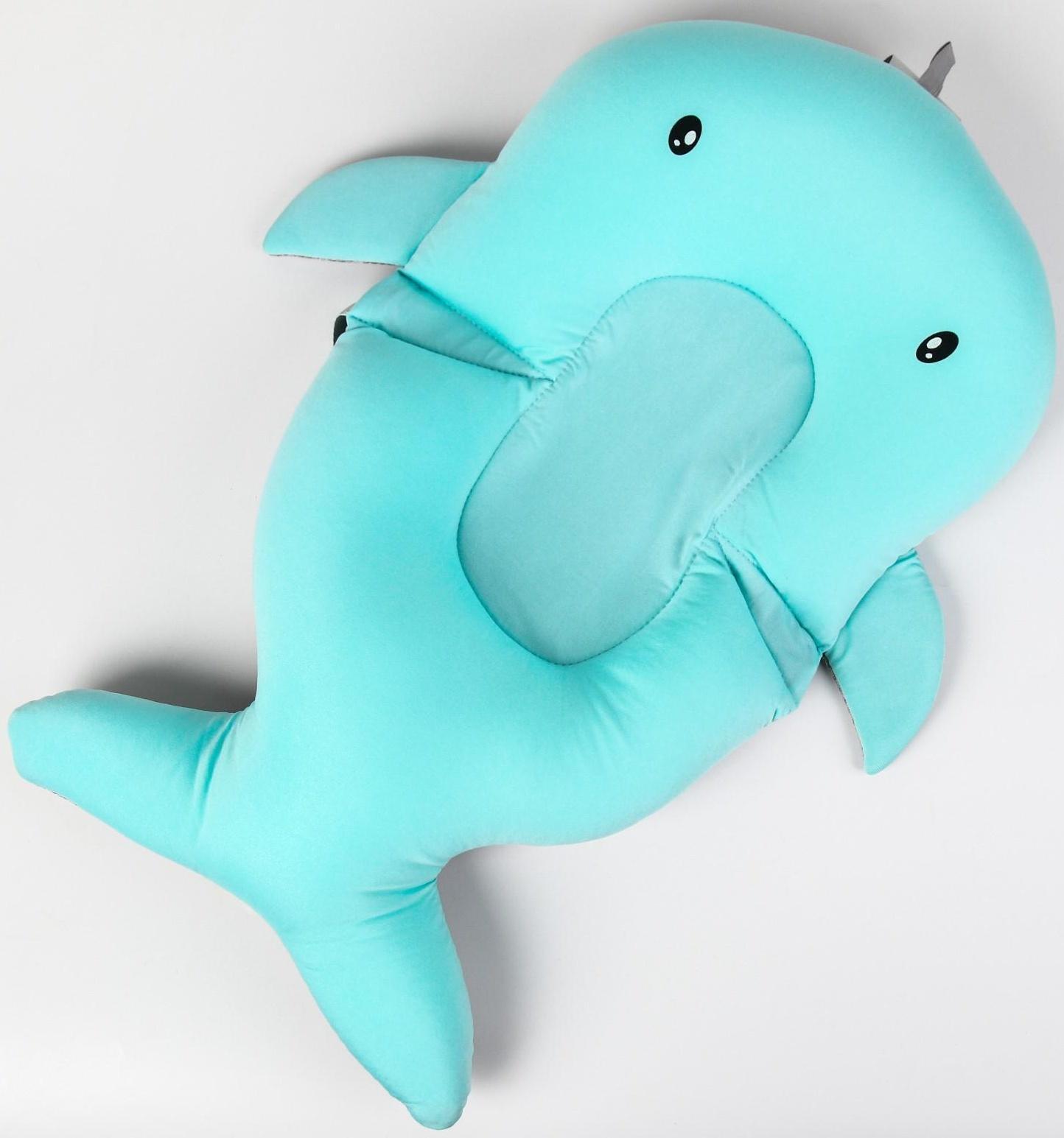 Подкладка - матрасик для купания детская «Кит», цвет голубой