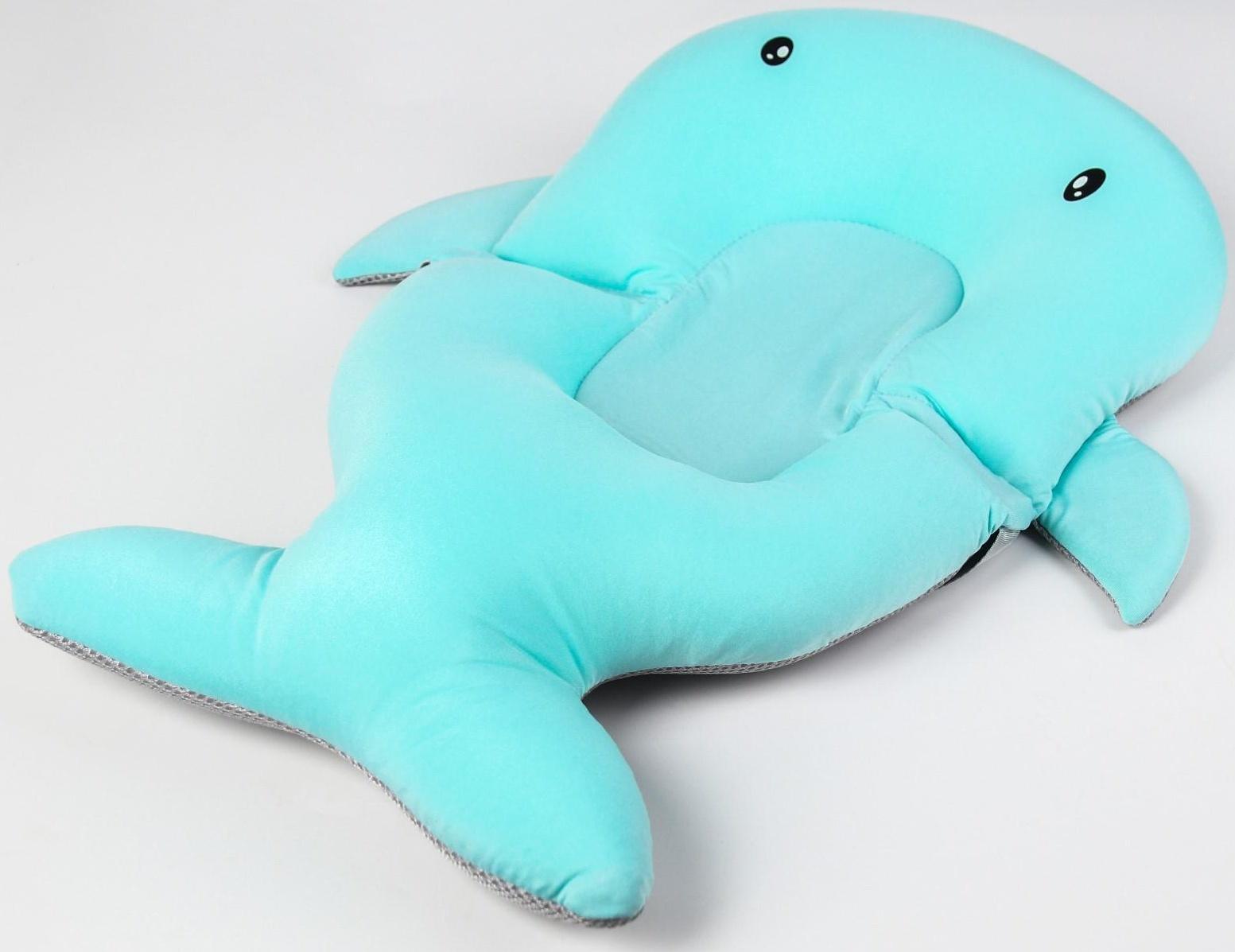 Подкладка - матрасик для купания детская «Кит», цвет голубой