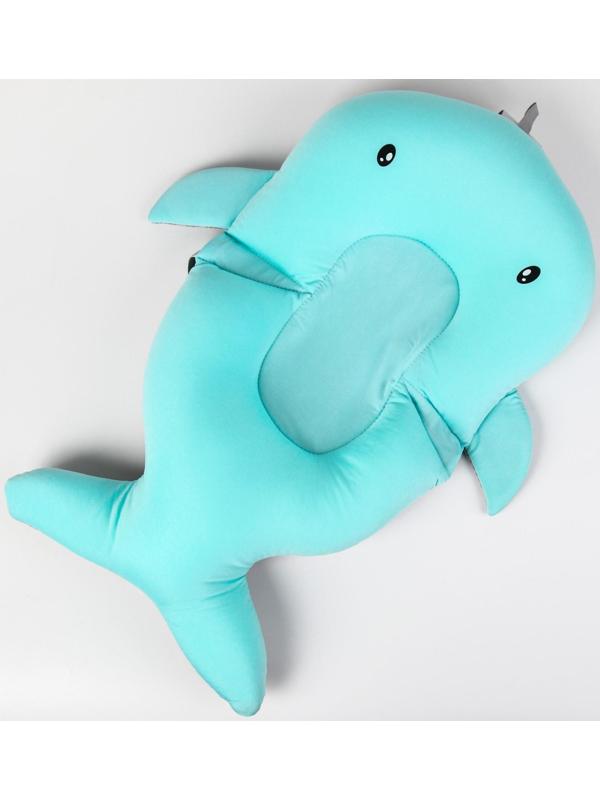 Подкладка - матрасик для купания детская «Кит», цвет голубой