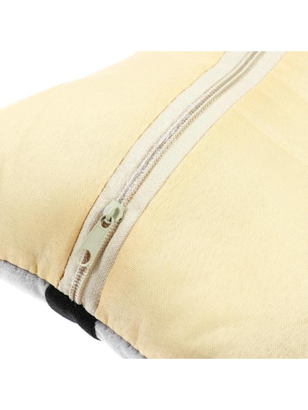 Подушка автомобильная для шеи 28×18 см, велюр, черный