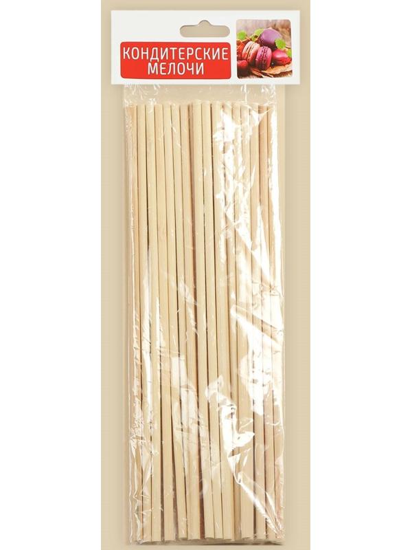 Набор палочек-дюбелей для кондитерских изделий Доляна, 20 шт, длина 25 см, бамбук