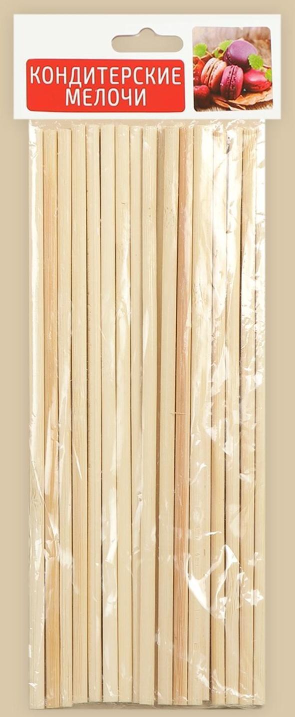 Набор палочек-дюбелей для кондитерских изделий Доляна, 20 шт, длина 20 см, бамбук
