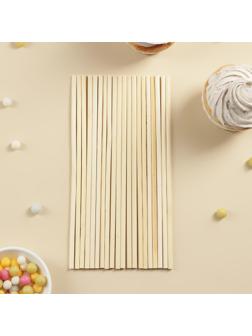 Набор палочек-дюбелей для кондитерских изделий Доляна, 20 шт, длина 20 см, бамбук