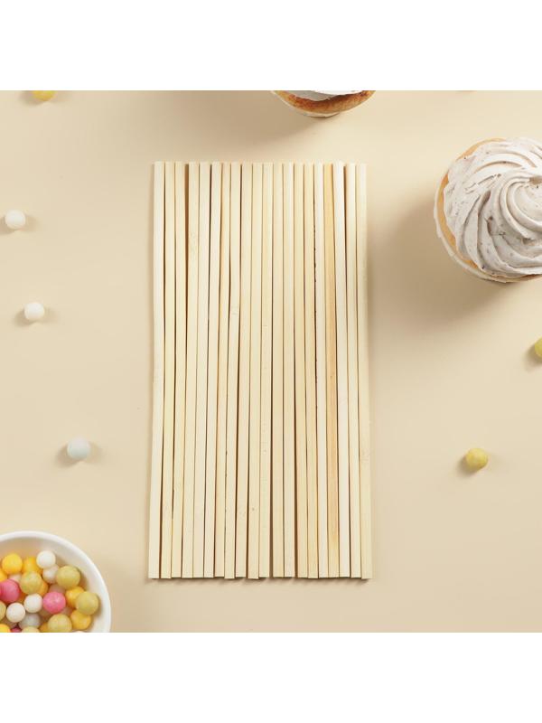 Набор палочек-дюбелей для кондитерских изделий Доляна, 20 шт, длина 20 см, бамбук