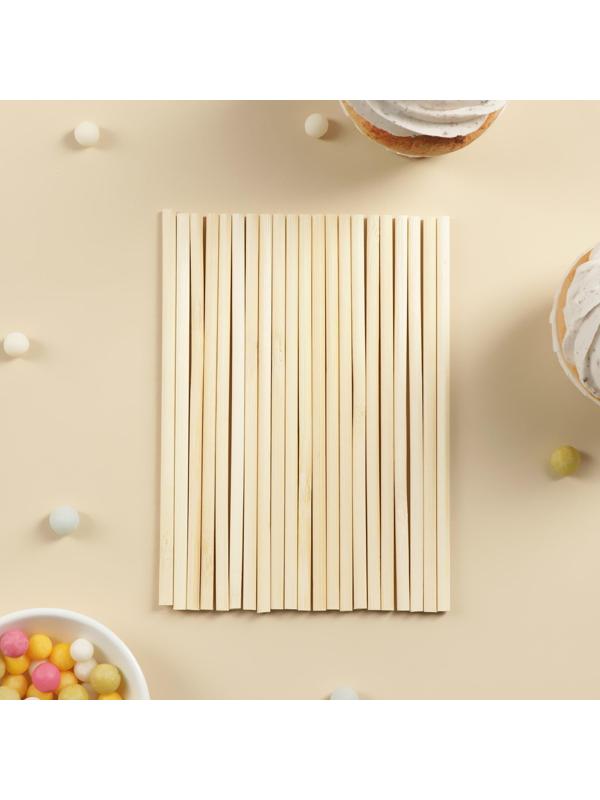 Набор палочек-дюбелей для кондитерских изделий Доляна, 20 шт, длина 15 см, бамбук