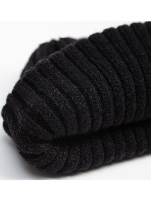 Шапка детская MINAKU с отворотом р-р 50-52, цвет чёрный