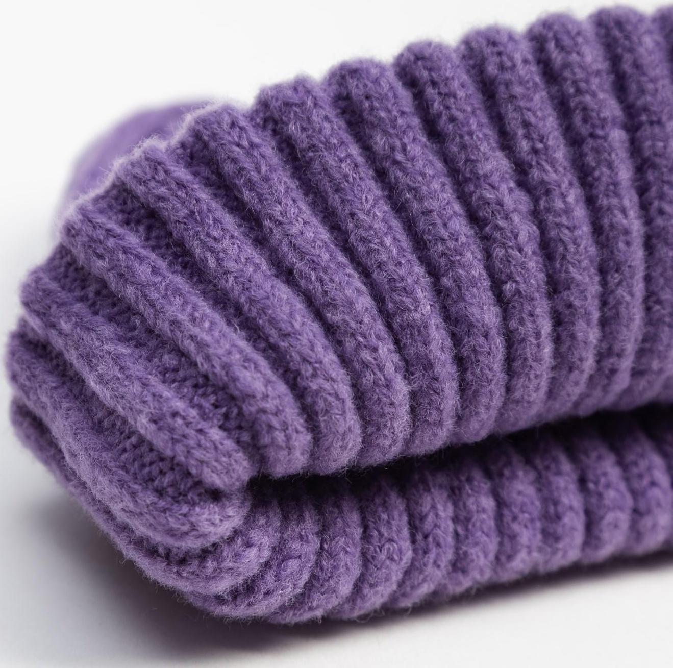 Шапка детская MINAKU с отворотом р-р 50-52, цвет лиловый