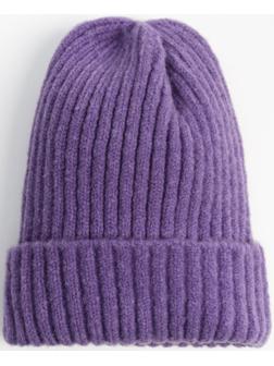 Шапка детская MINAKU с отворотом р-р 50-52, цвет лиловый