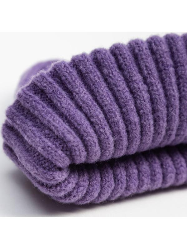 Шапка детская MINAKU с отворотом р-р 50-52, цвет лиловый