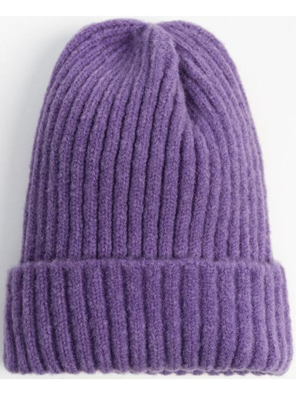 Шапка детская MINAKU с отворотом р-р 50-52, цвет лиловый