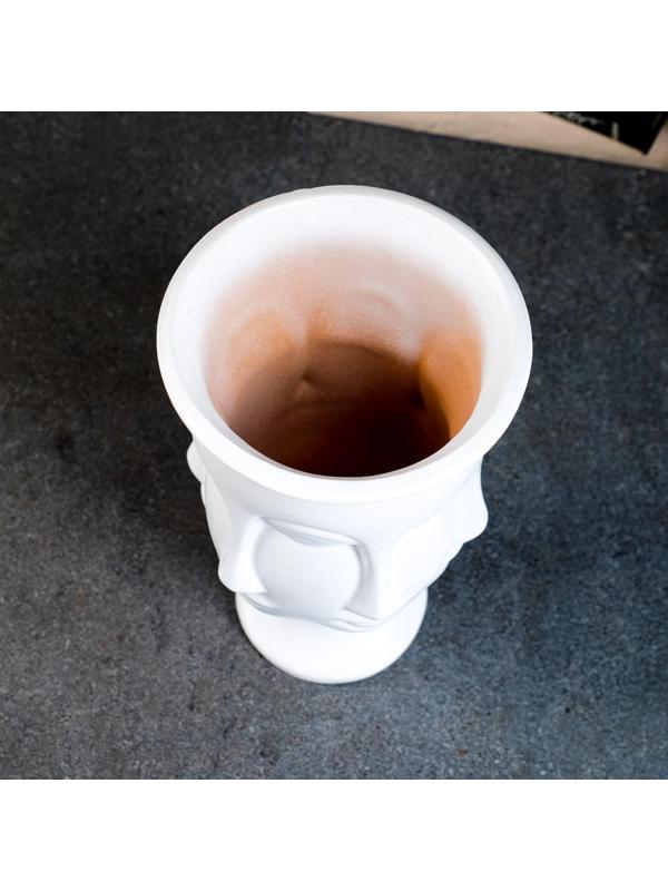 Кашпо - органайзер «Аделия» на ножке, белое, 1л/ 23х13см