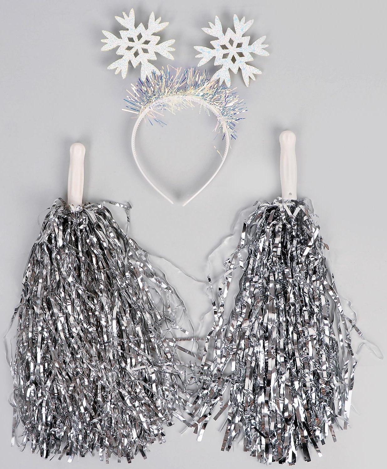 Карнавальный набор «Снежинка 6» (ободок+ помпоны)
