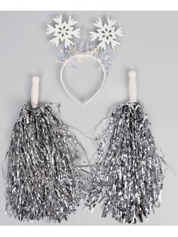 Карнавальный набор «Снежинка 6» (ободок+ помпоны)