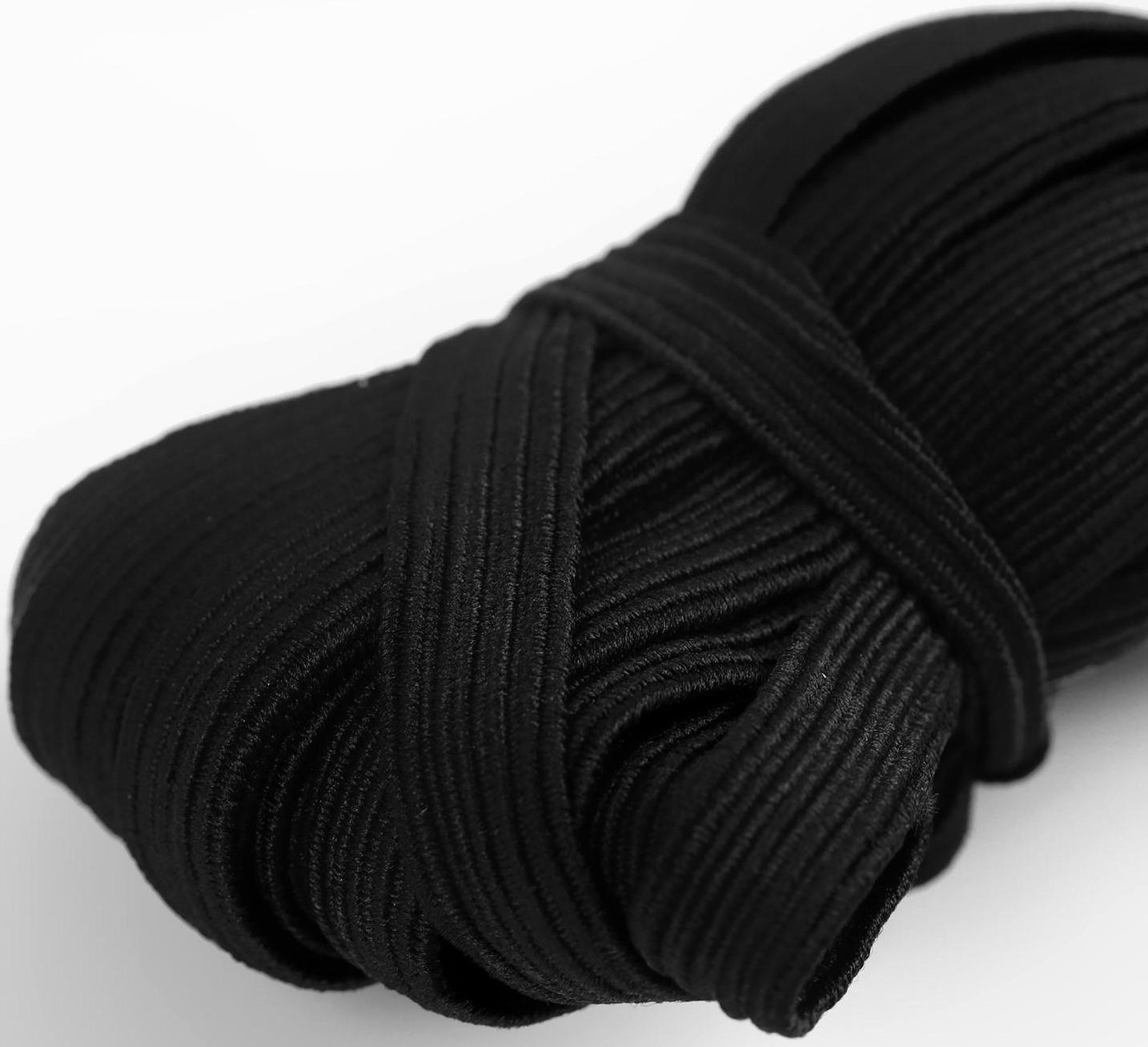 Резинка бельевая, 10 мм, 10 ± 1 м, цвет чёрный