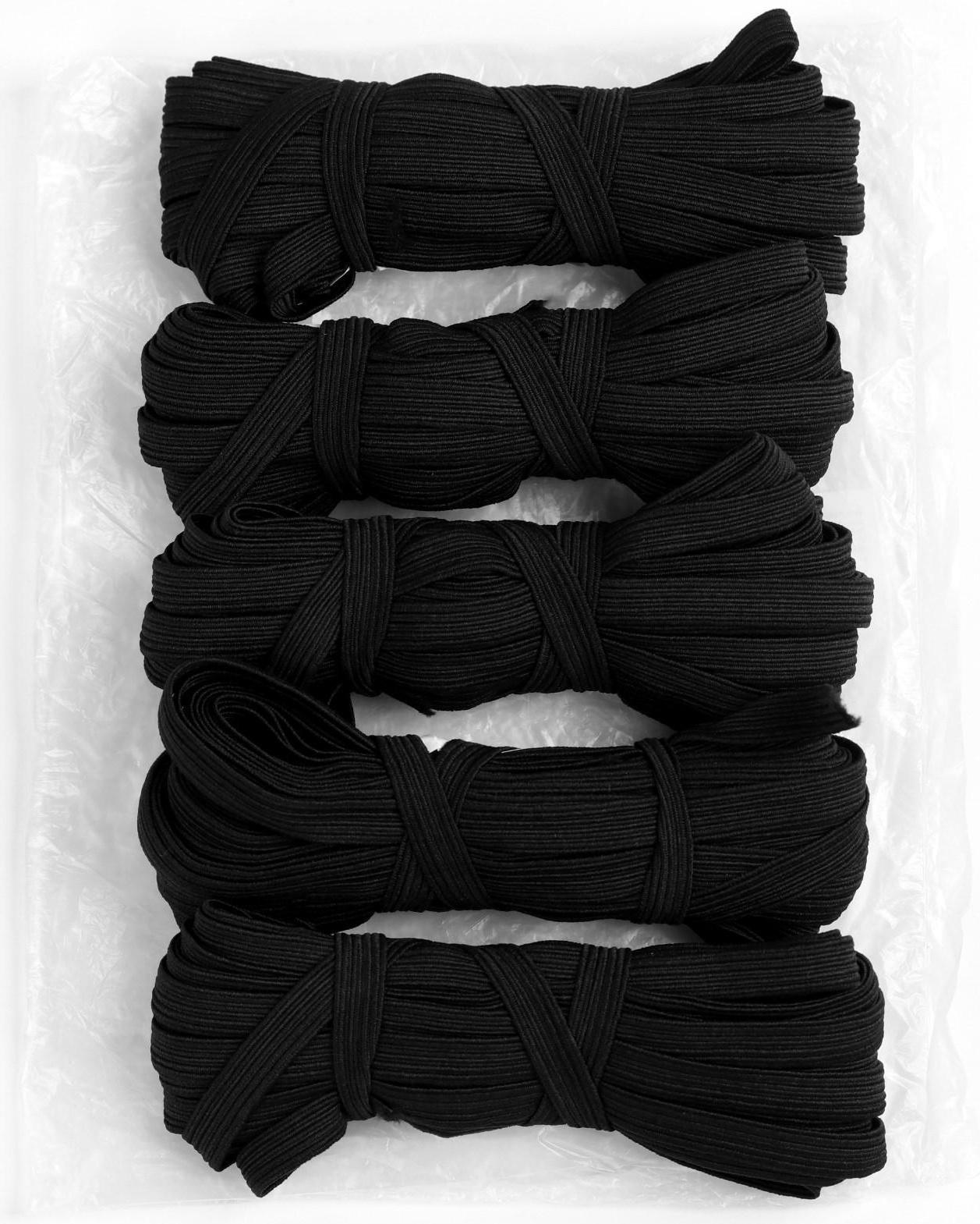 Резинка бельевая, 10 мм, 10 ± 1 м, цвет чёрный