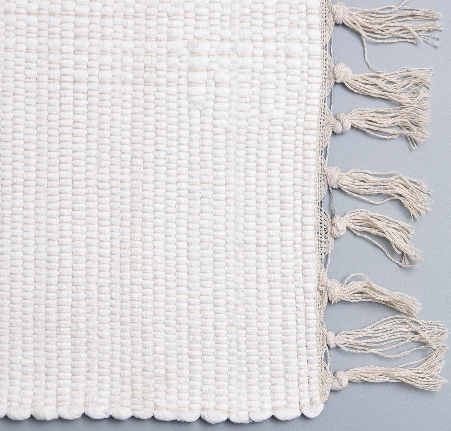 Коврик для ванной Доляна «Индиго», 47×80 см, цвет чёрно-белый