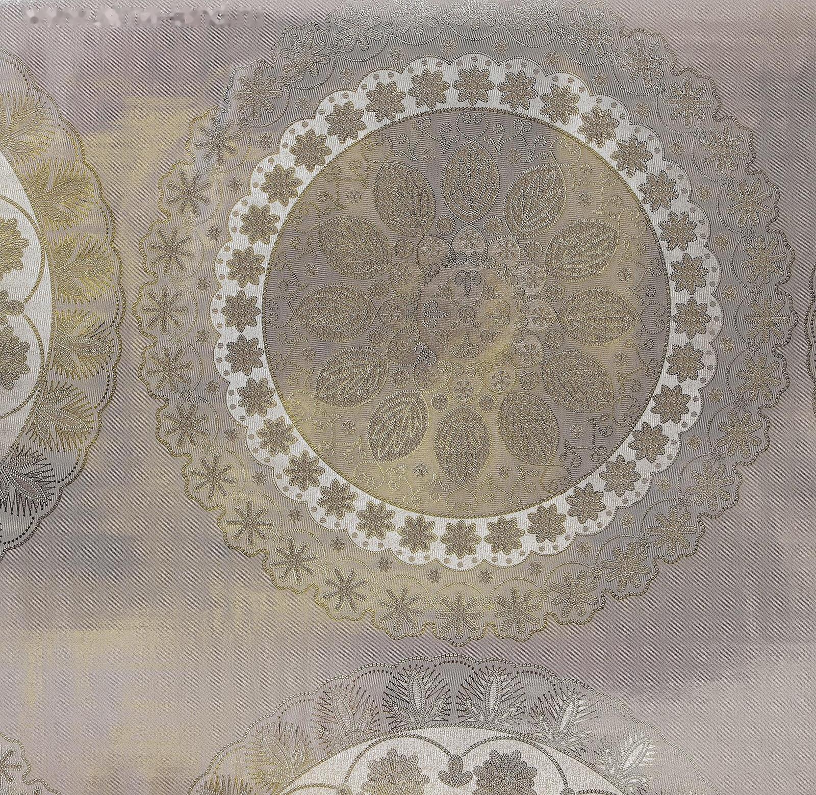 Клеёнка столовая на тканевой основе «Солнце», рулон 20 метров, ширина 137 см, цвет золотой