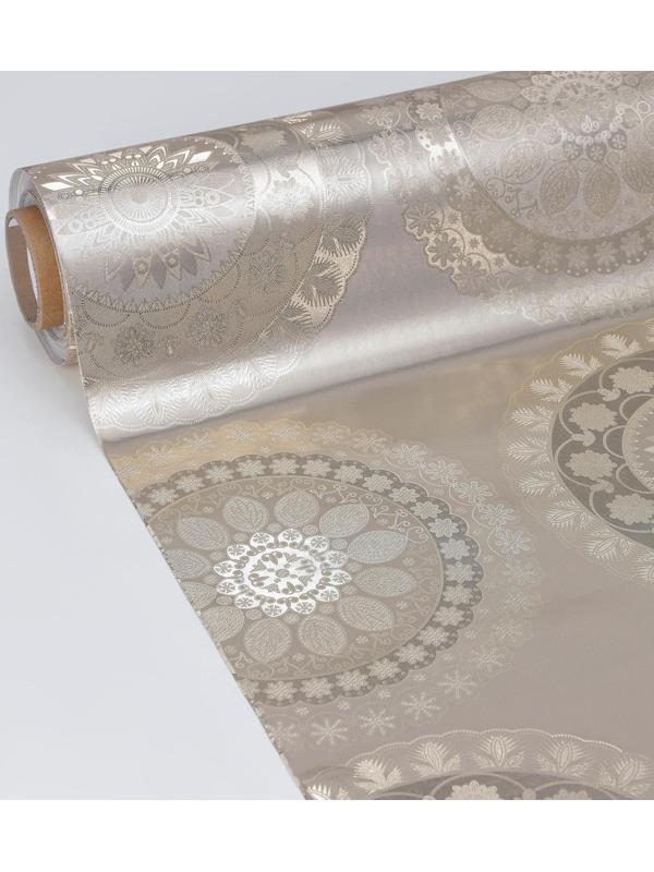 Клеёнка столовая на тканевой основе «Солнце», рулон 20 метров, ширина 137 см, цвет золотой