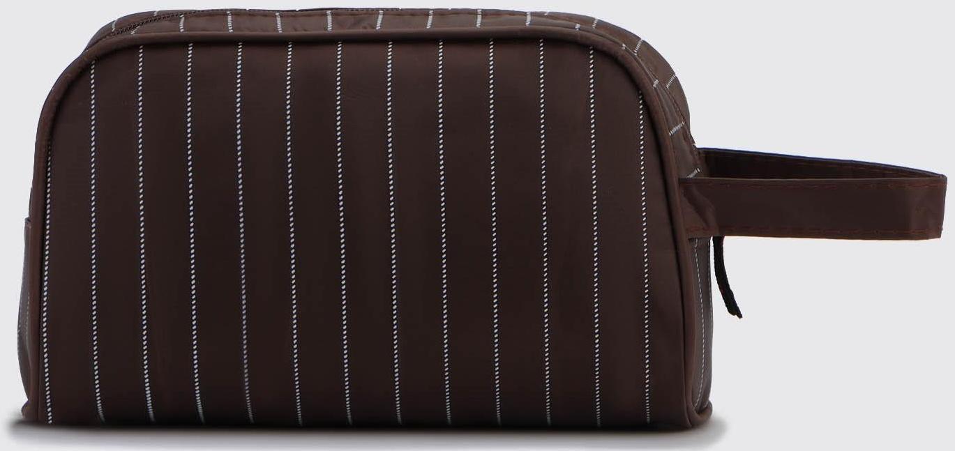 Косметичка на молнии, наружный карман, цвет коричневый