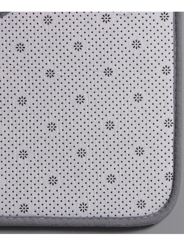 Набор ковриков для ванной и туалета Доляна «Светящиеся фигуры», 2 шт: 50×80, 50×40 см, цвет серый