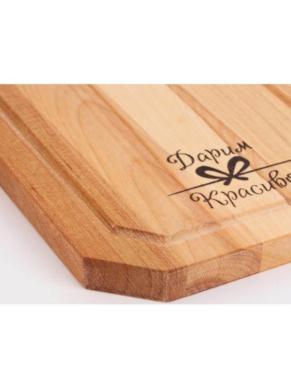 Доска разделочная «Гайка» малая (кровосток) 30х18х1,8 см
