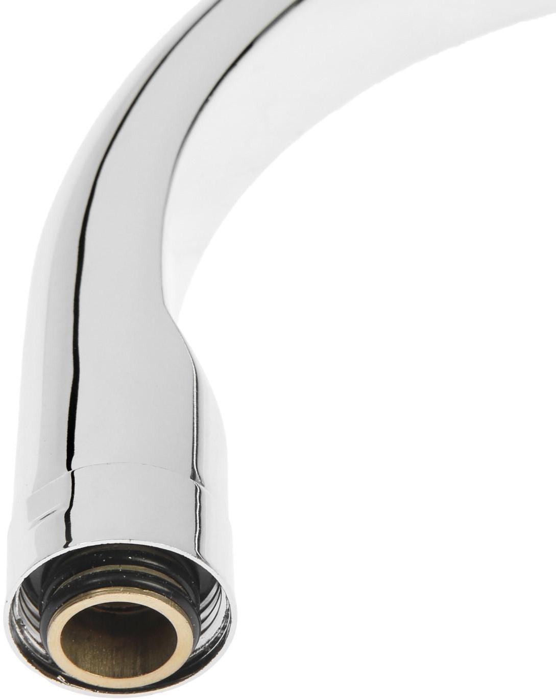 Излив для смесителя ZEIN, по оси 18 см, нержавейка, аэратор пластик