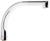 Излив для смесителя ZEIN, по оси 18 см, нержавейка, аэратор пластик