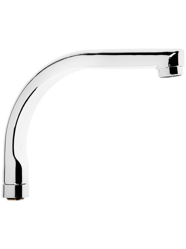 Излив для смесителя ZEIN, по оси 18 см, нержавейка, аэратор пластик