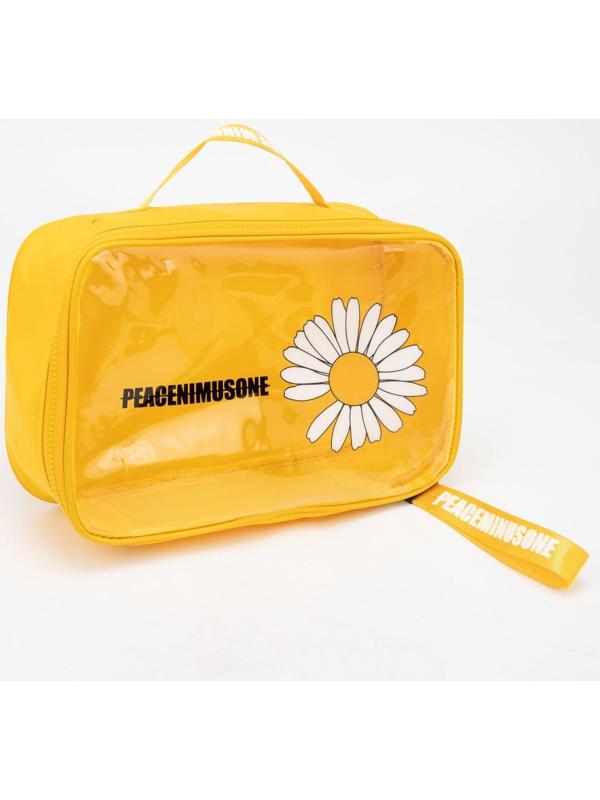 Косметичка на молнии, цвет жёлтый