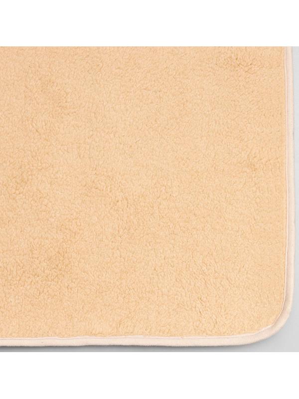 Коврик для ванной Доляна «Нина», 50×80 см, цвет слоновая кость