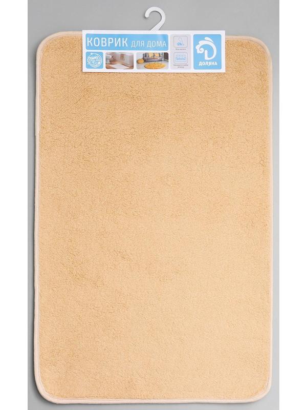 Коврик для ванной Доляна «Нина», 50×80 см, цвет слоновая кость
