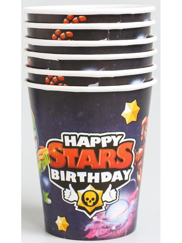 Набор бумажной посуды «С Днём рождения», stars
