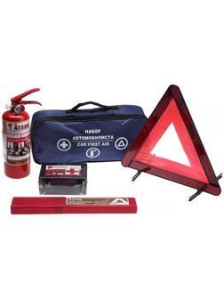 Набор автомобилиста  TORSO, для прохождения тех осмотра, 4 предмета