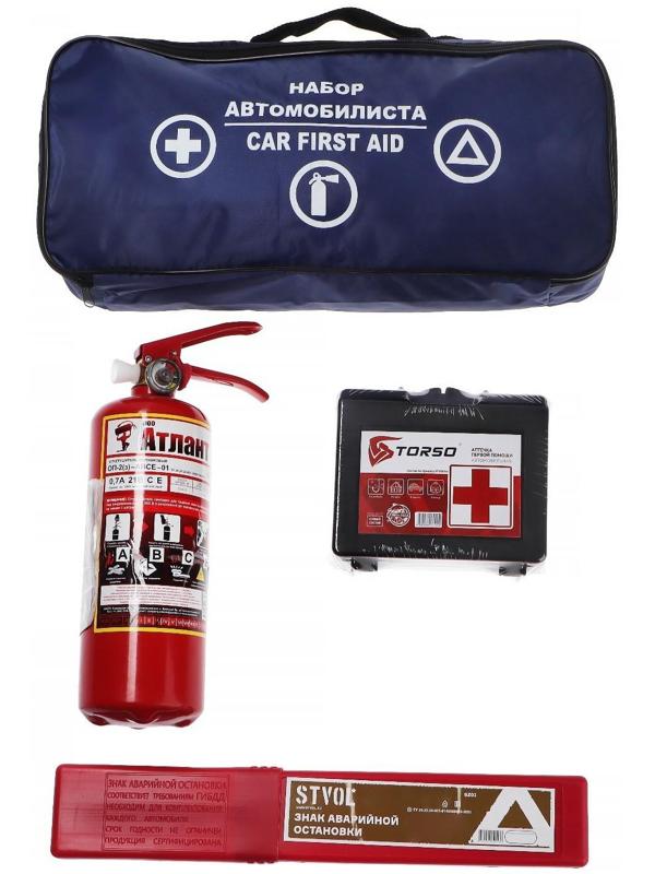 Набор автомобилиста  TORSO, для прохождения тех осмотра, 4 предмета
