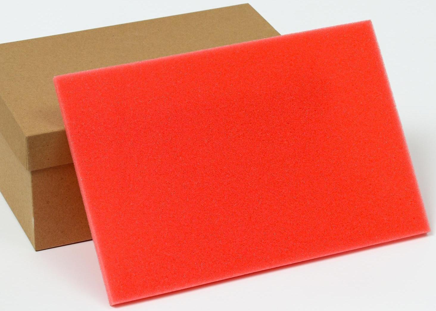 Ложемент из поролона 30 х 20 х 1 см, оранжевый